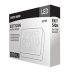 Nuvo 67-101 White Red Led Exit Sign, 90min Ni-cad Backup, 120/277v, Single/dual Face, Universal Mounting - White Finish Image 5