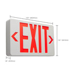 Nuvo 67-101 White Red Led Exit Sign, 90min Ni-cad Backup, 120/277v, Single/dual Face, Universal Mounting - White Finish Image 3