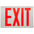 Nuvo 67-102 White Red Led Exit Sign, 90min Ni-cad Backup, 120v/277v, Single/dual Face, Universal Mounting, Steel/nyc - White Finish Image 1