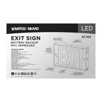 Nuvo 67-102 White Red Led Exit Sign, 90min Ni-cad Backup, 120v/277v, Single/dual Face, Universal Mounting, Steel/nyc - White Finish Image 7
