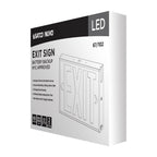 Nuvo 67-102 White Red Led Exit Sign, 90min Ni-cad Backup, 120v/277v, Single/dual Face, Universal Mounting, Steel/nyc - White Finish Image 4