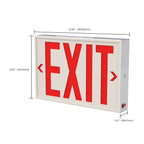 Nuvo 67-102 White Red Led Exit Sign, 90min Ni-cad Backup, 120v/277v, Single/dual Face, Universal Mounting, Steel/nyc - White Finish Image 2