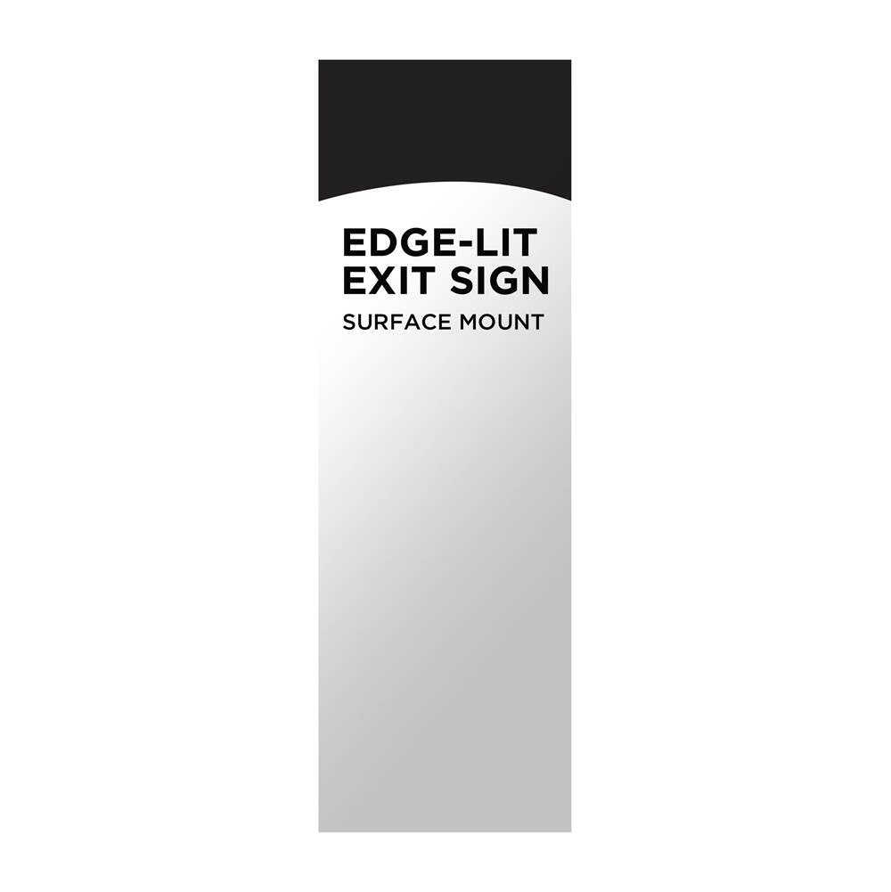 Nuvo 67-111 Silver Red (mirror) Edge Lit Led Exit Sign, 90min Ni-cad Backup, 120/277v, Dual Face, Top/back/end Mount - Silver Finish Image 5