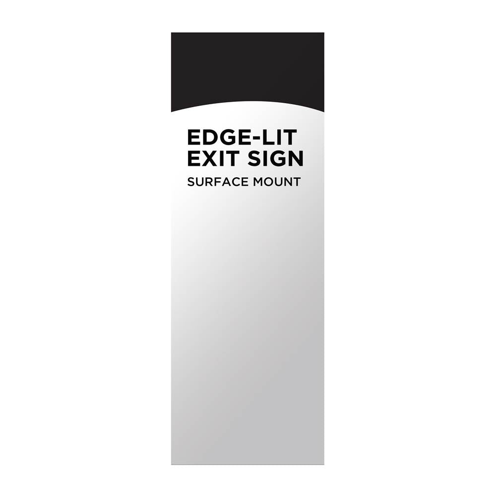 Nuvo 67-111 Silver Red (mirror) Edge Lit Led Exit Sign, 90min Ni-cad Backup, 120/277v, Dual Face, Top/back/end Mount - Silver Finish Image 4