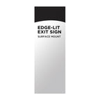 Nuvo 67-111 Silver Red (mirror) Edge Lit Led Exit Sign, 90min Ni-cad Backup, 120/277v, Dual Face, Top/back/end Mount - Silver Finish Image 4