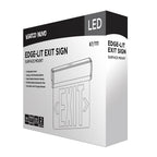 Nuvo 67-111 Silver Red (mirror) Edge Lit Led Exit Sign, 90min Ni-cad Backup, 120/277v, Dual Face, Top/back/end Mount - Silver Finish Image 3