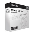 Nuvo 67-111 Silver Red (mirror) Edge Lit Led Exit Sign, 90min Ni-cad Backup, 120/277v, Dual Face, Top/back/end Mount - Silver Finish Image 2