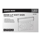 Nuvo 67-113 Clear Red (clear) Edge Lit Led Exit Sign, 90min Ni-cad Backup, 120/277v, Single Face, Top/back/end Mount - Clear Finish Image 7