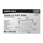 Nuvo 67-113 Clear Red (clear) Edge Lit Led Exit Sign, 90min Ni-cad Backup, 120/277v, Single Face, Top/back/end Mount - Clear Finish Image 6