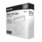 Nuvo 67-113 Clear Red (clear) Edge Lit Led Exit Sign, 90min Ni-cad Backup, 120/277v, Single Face, Top/back/end Mount - Clear Finish Image 3