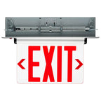 Nuvo 67-114 Clear Red (clear) Edge Lit Led Exit Sign - 3.14 Watts - Single Face - 120v/277 Volts - Clear Finish Image 1