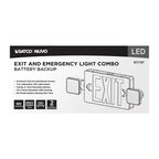 Nuvo 67-121 White Combination Red Exit Sign/emergency Light, 90min Ni-cad Backup, 120/277v, Dual Head, Single/dual Face, Universal Mounting - White Finish Image 6
