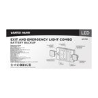 Nuvo 67-121 White Combination Red Exit Sign/emergency Light, 90min Ni-cad Backup, 120/277v, Dual Head, Single/dual Face, Universal Mounting - White Finish Image 5