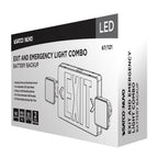 Nuvo 67-121 White Combination Red Exit Sign/emergency Light, 90min Ni-cad Backup, 120/277v, Dual Head, Single/dual Face, Universal Mounting - White Finish Image 2