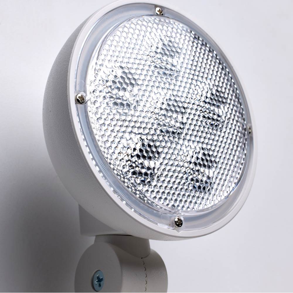 Nuvo 67-123 White Combination Red Exit Sign/emergency Light, 90min Ni-cad Backup, 120-277v, Dual Head, Single/dual Face, Universal Mounting, Steel/nyc - White Finish Image 5