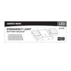 Nuvo 67-130 White Emergency Light, 90min Ni-cad Backup, 120/277v, Dual Head, Universal Mounting - White Finish Image 5