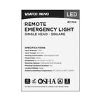 Nuvo 67-134 White Remote Emergency Light, Low-voltage Backup, Single Head - White Finish Image 5