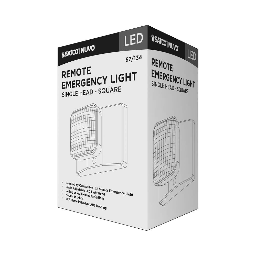 Nuvo 67-134 White Remote Emergency Light, Low-voltage Backup, Single Head - White Finish Image 4