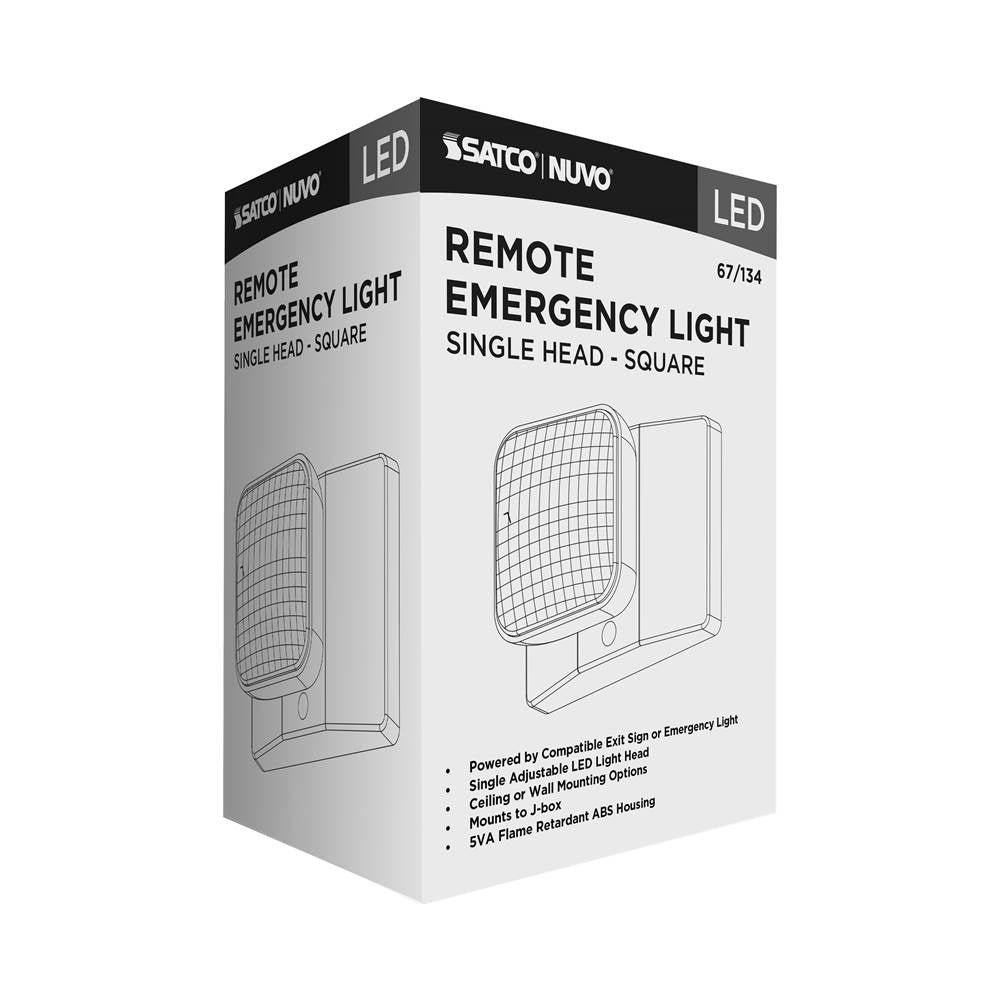 Nuvo 67-134 White Remote Emergency Light, Low-voltage Backup, Single Head - White Finish Image 3