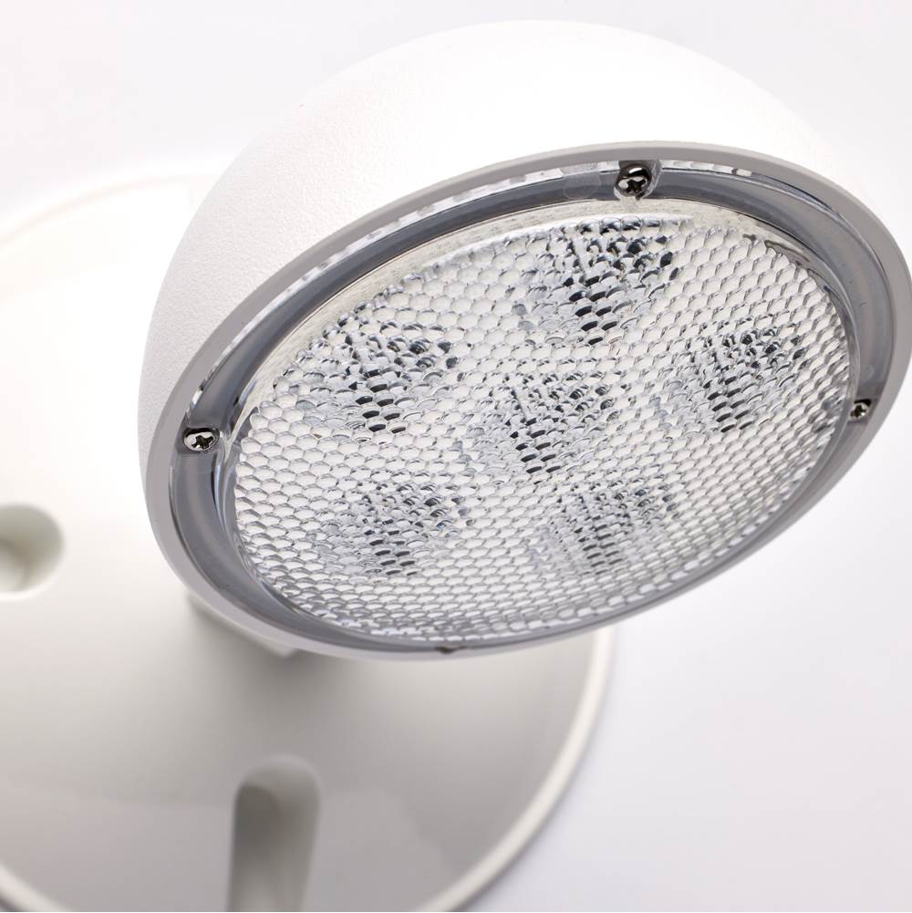 Nuvo 67-136 White Remote Emergency Light, Low-voltage Backup, Single Head, White Finish, Wet Location Rated Image 7