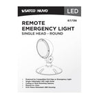 Nuvo 67-136 White Remote Emergency Light, Low-voltage Backup, Single Head, White Finish, Wet Location Rated Image 6