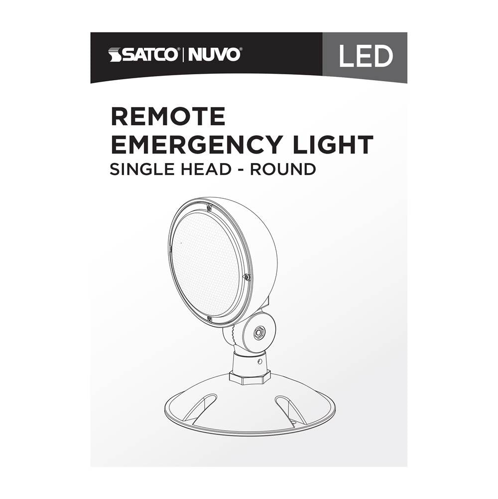 Nuvo 67-136 White Remote Emergency Light, Low-voltage Backup, Single Head, White Finish, Wet Location Rated Image 4