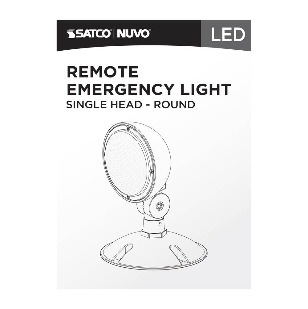Nuvo 67-136 White Remote Emergency Light, Low-voltage Backup, Single Head, White Finish, Wet Location Rated Image 3