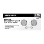 Nuvo 67-137 White Remote Emergency Light - Low-voltage Backup - Double Head, White Finish, Wet Location Rated Image 6