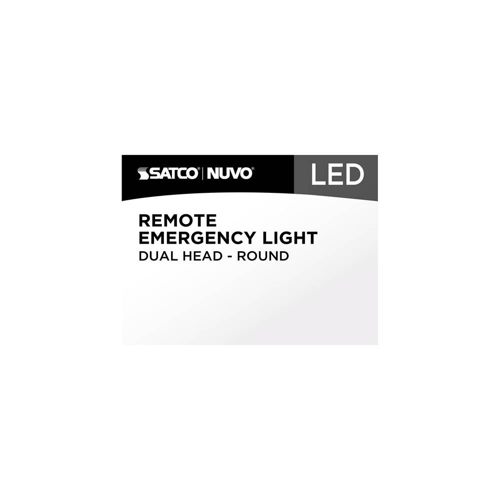 Nuvo 67-137 White Remote Emergency Light - Low-voltage Backup - Double Head, White Finish, Wet Location Rated Image 4