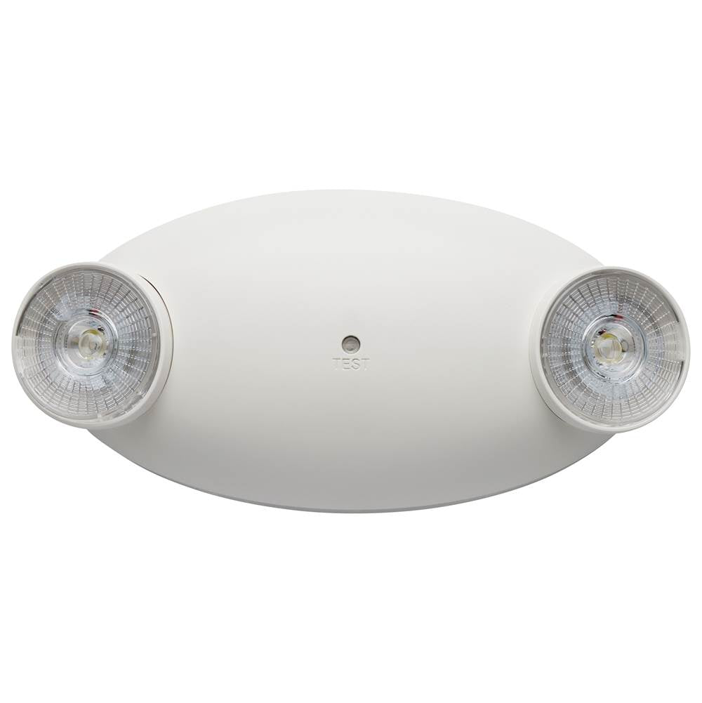 Nuvo 67-138 White Emergency Light - Dual Head - 120/277 Volts - White Finish Image 1