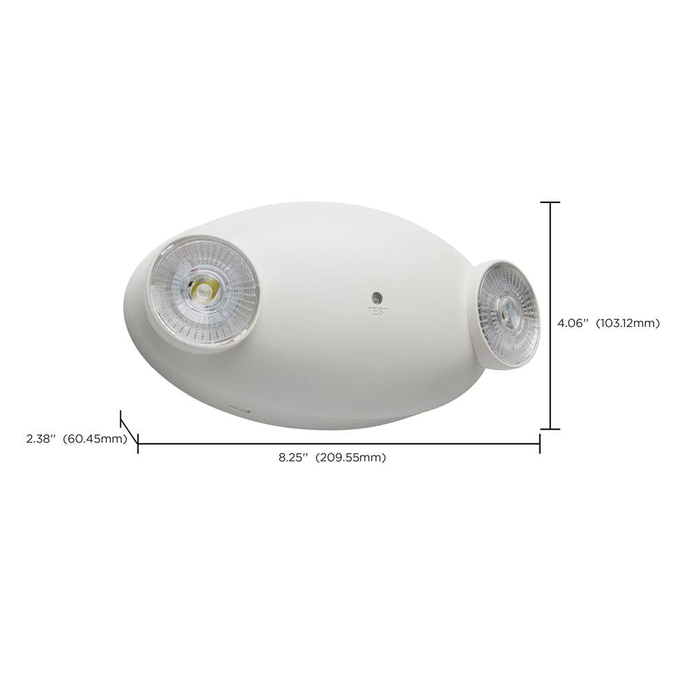 Nuvo 67-138 White Emergency Light - Dual Head - 120/277 Volts - White Finish Image 2