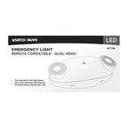Nuvo 67-139 White Emergency Light - Dual Head - 120/277 Volts - White Finish - Remote Compatible Image 6