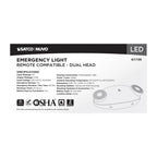 Nuvo 67-139 White Emergency Light - Dual Head - 120/277 Volts - White Finish - Remote Compatible Image 5
