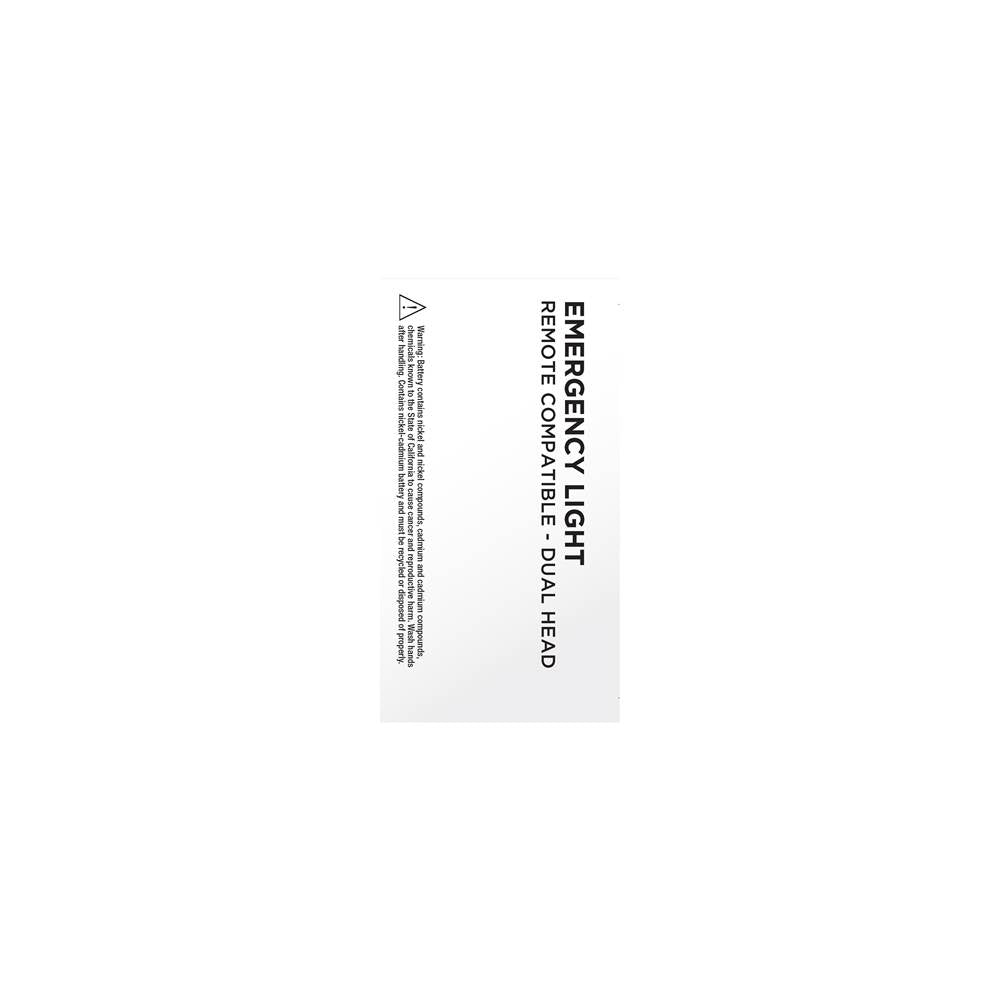 Nuvo 67-139 White Emergency Light - Dual Head - 120/277 Volts - White Finish - Remote Compatible Image 4