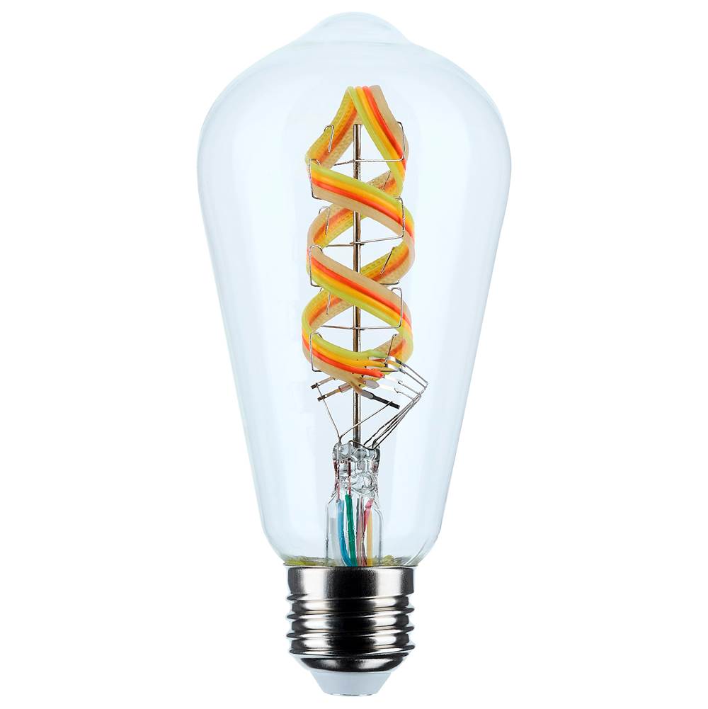 Nuvo S11240 Clear 6 Watt - St19 Led - 2700k-5000k Rgb/tunable White - Starfish Iot - Clear - Medium Base - 120 Volt Image 1