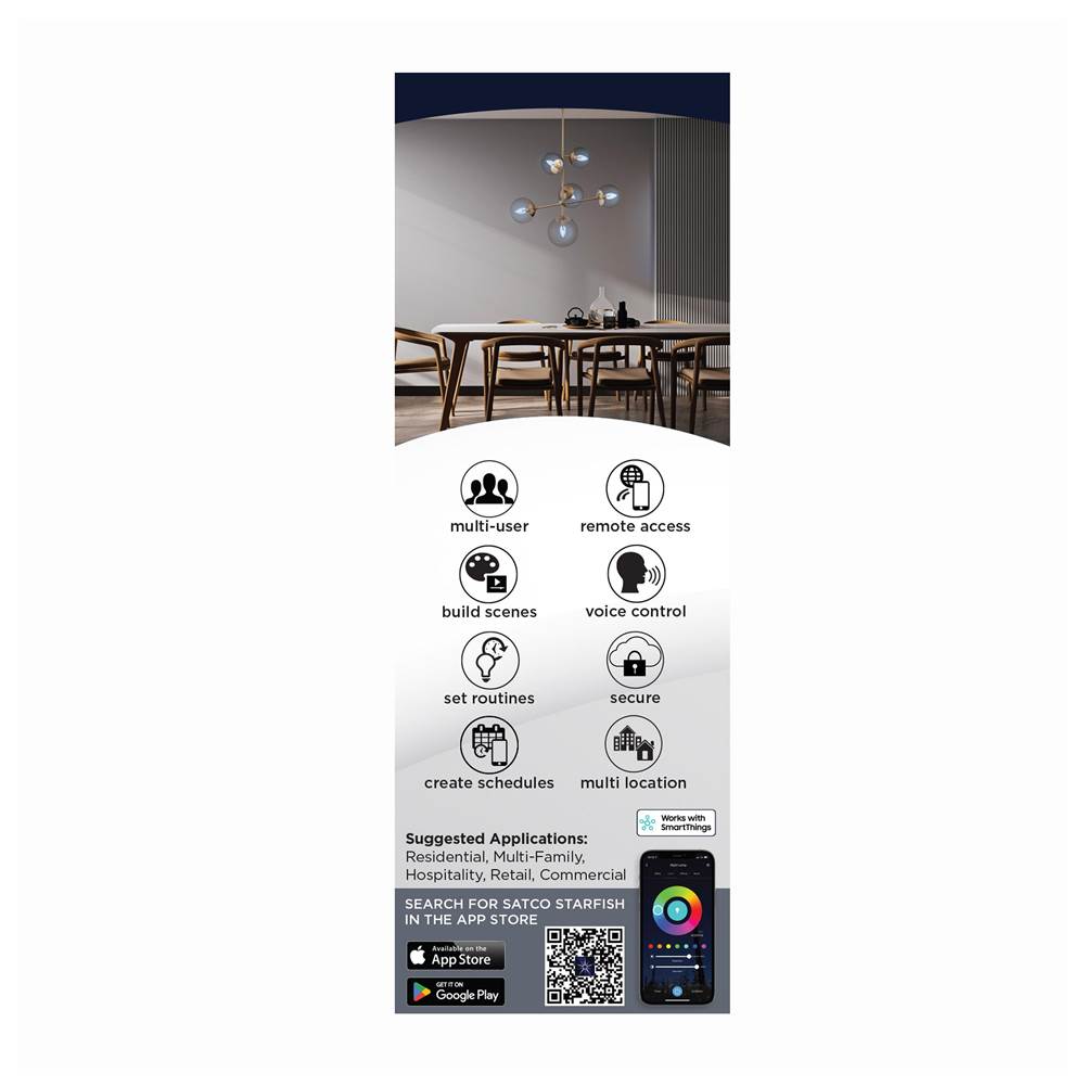 Nuvo S11242 Clear 4 Watt - B11 Led - 2700k-5000k Rgb/tunable White - Starfish Iot - Clear - Candelabra Base - 120 Volt Image 3