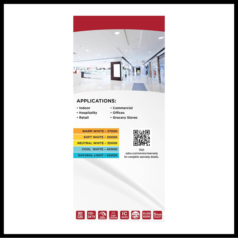 Nuvo S21601 White 18.5w Field Selectable Led 6-inch Commercial Downlight - Dual Dimming - Round - 120-347 Volt Image 5