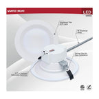 Nuvo S21602 White 25.5w Field Selectable Led 8-inch Commercial Downlight - Dual Dimming - Round - 120-347 Volt Image 6