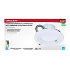 Nuvo S21605 White 20.5w Field Selectable Led 6-inch Commercial Downlight - Dual Dimming - Integrated Emergency Driver - Round - 120-347 Volt Image 3