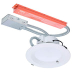 Nuvo S21606 White 28w Field Selectable Led 8-inch Commercial Downlight - Dual Dimming - Integrated Emergency Driver - Round - 120-347 Volt Image 1