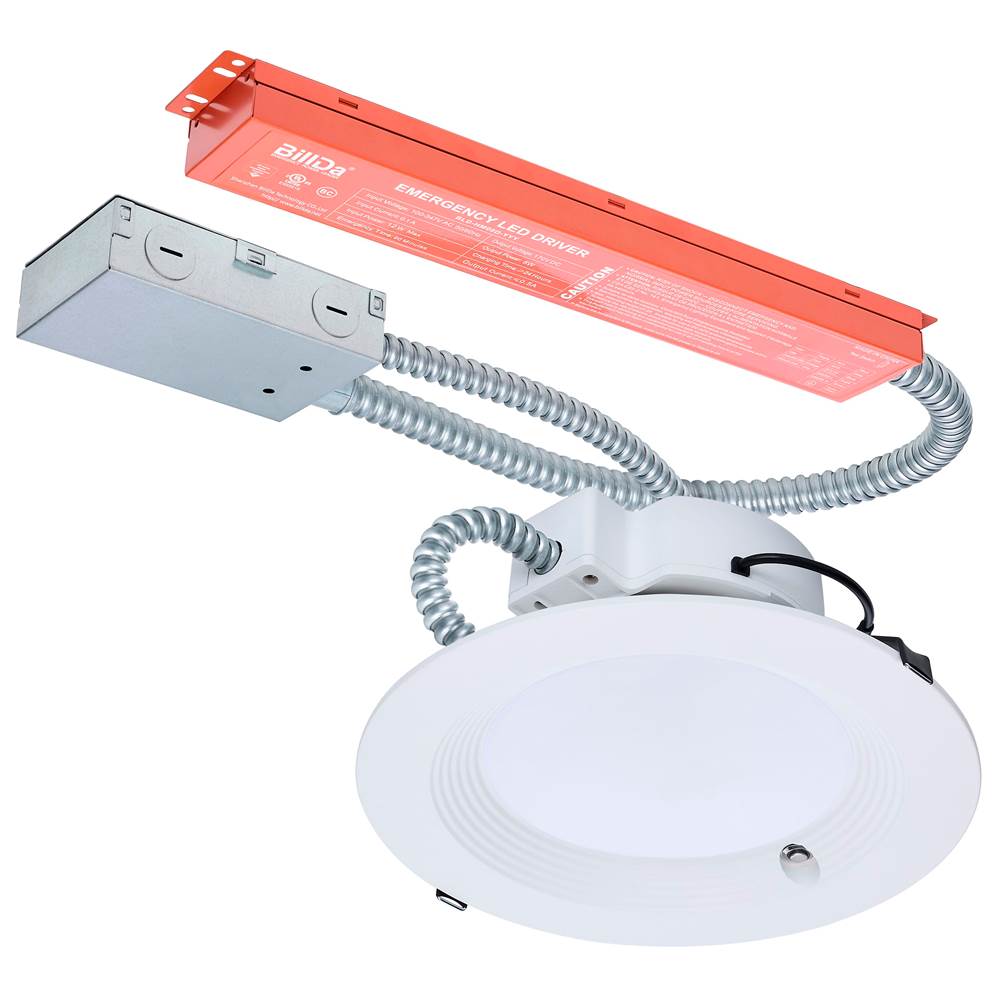 Nuvo S21606 White 28w Field Selectable Led 8-inch Commercial Downlight - Dual Dimming - Integrated Emergency Driver - Round - 120-347 Volt Image 1