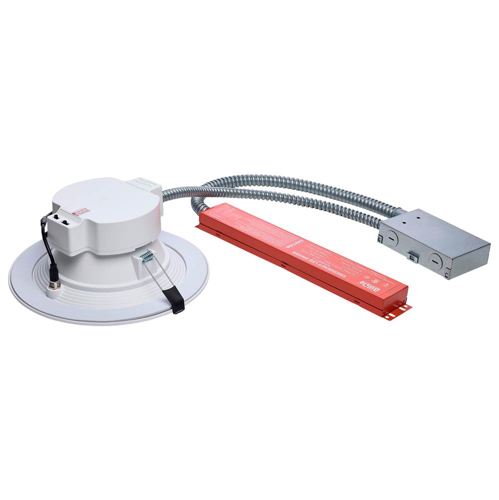 Nuvo  28w Field Selectable Led 8-inch Commercial Downlight - Dual Dimming - Integrated Emergency Driver - Round - 120-347 Volt