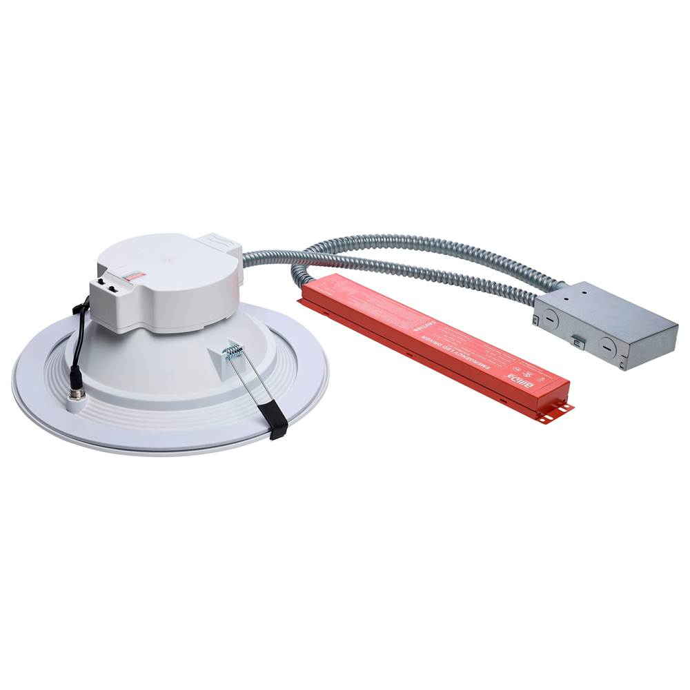 Nuvo  38w Field Selectable Led 10-inch Commercial Downlight - Dual Dimming - Integrated Emergency Driver - Round - 120-277 Volt