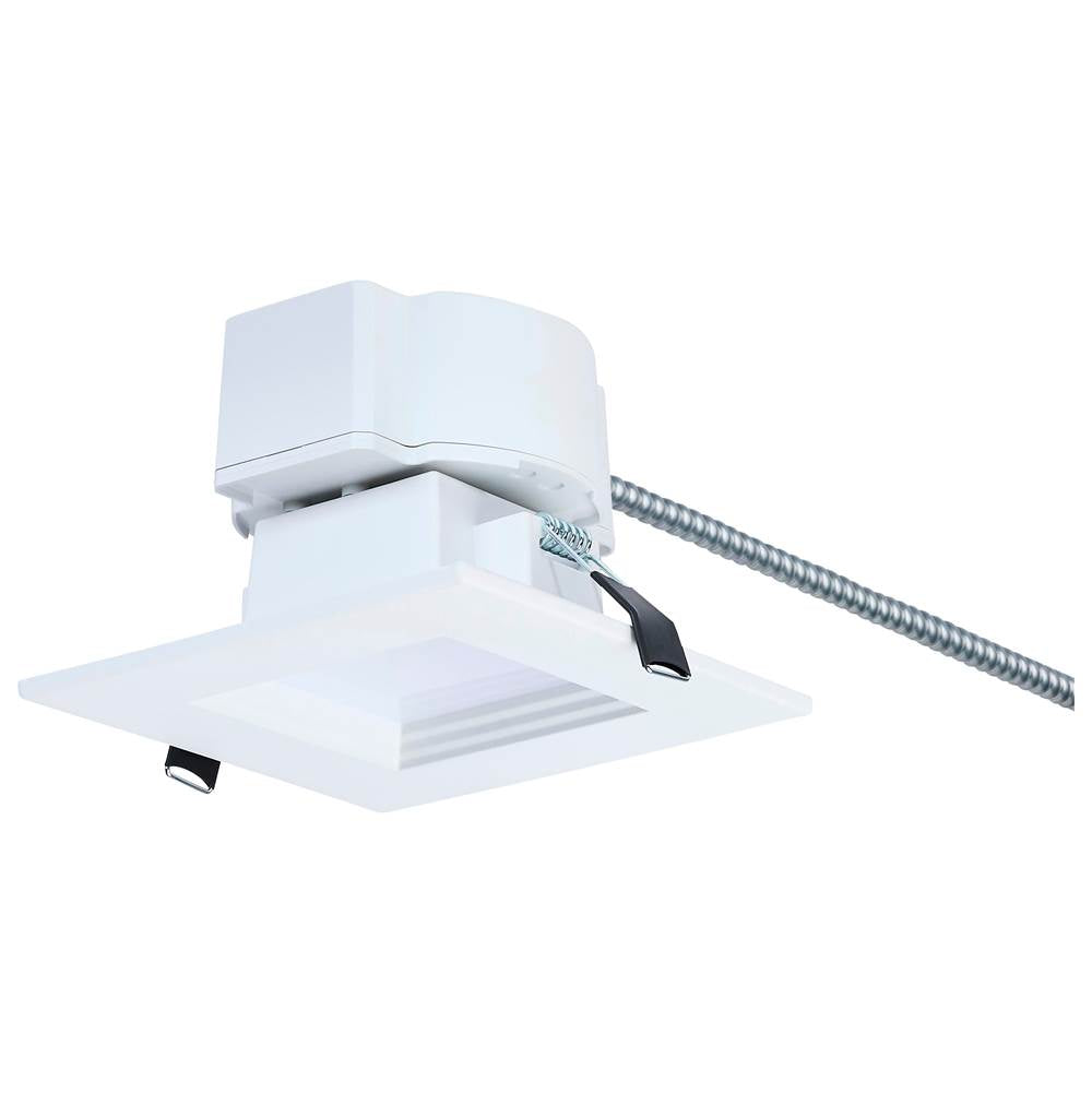 Nuvo S21608 White 13.5w Field Selectable Led 4-inch Commercial Downlight - Dual Dimming - Square - 120-347 Volt Image 1
