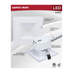 Nuvo S21608 White 13.5w Field Selectable Led 4-inch Commercial Downlight - Dual Dimming - Square - 120-347 Volt Image 6