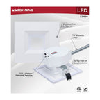 Nuvo S21609 White 18.5w Field Selectable Led 6-inch Commercial Downlight - Dual Dimming - Square - 120-347 Volt Image 6