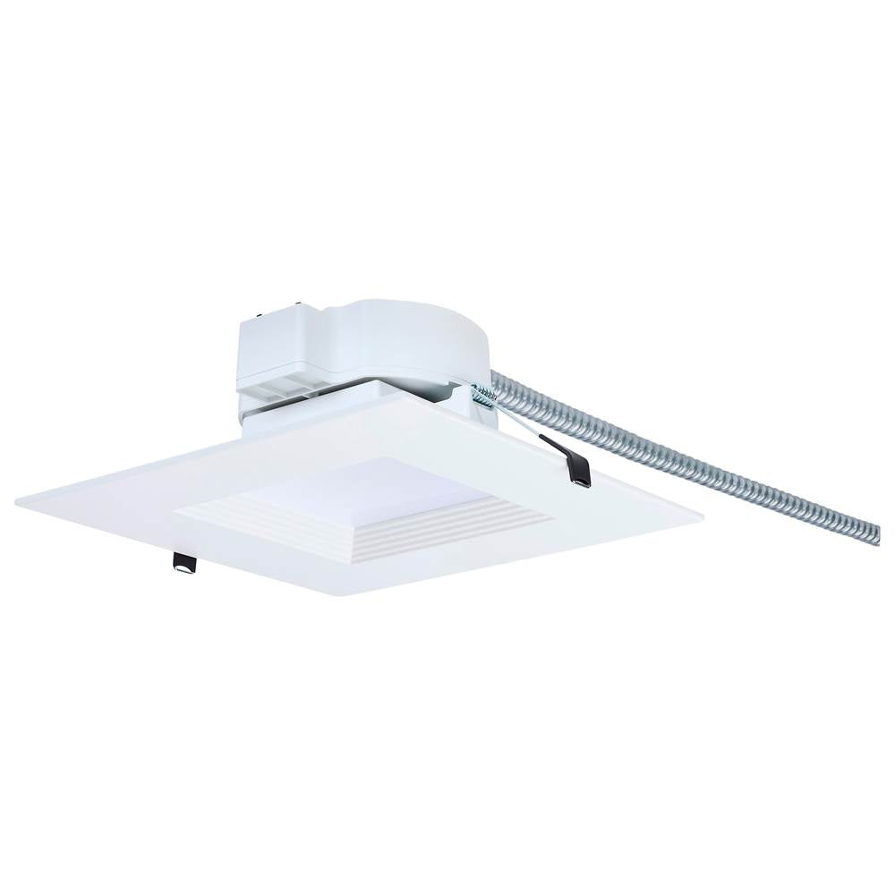 Nuvo S21610 White 25.5w Field Selectable Led 8-inch Commercial Downlight - Dual Dimming - Square - 120-347 Volt Image 1