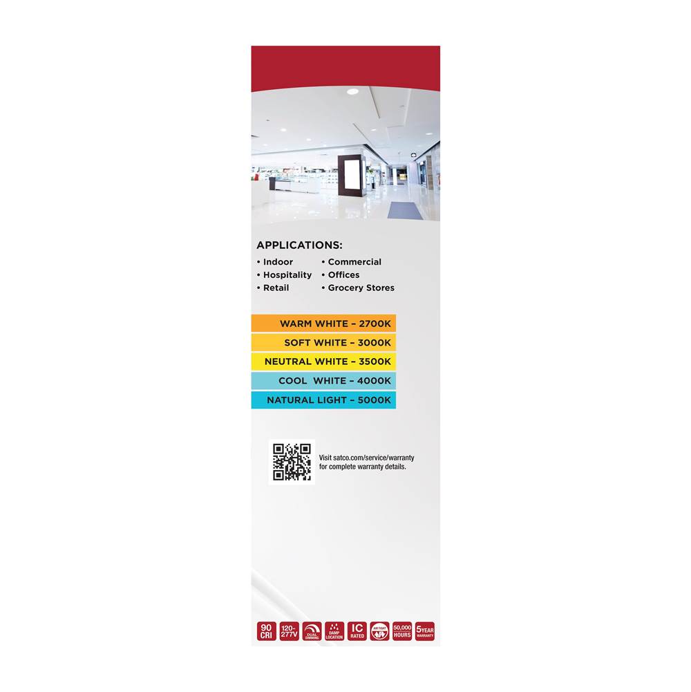 Nuvo S21611 White 35w Field Selectable Led 10-inch Commercial Downlight - Dual Dimming - Square - 120-277 Volt Image 5