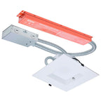 Nuvo S21614 White 28w Field Selectable Led 8-inch Commercial Downlight - Dual Dimming - Integrated Emergency Driver - Square - 120-347 Volt Image 1