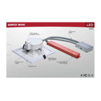 Nuvo S21614 White 28w Field Selectable Led 8-inch Commercial Downlight - Dual Dimming - Integrated Emergency Driver - Square - 120-347 Volt Image 2